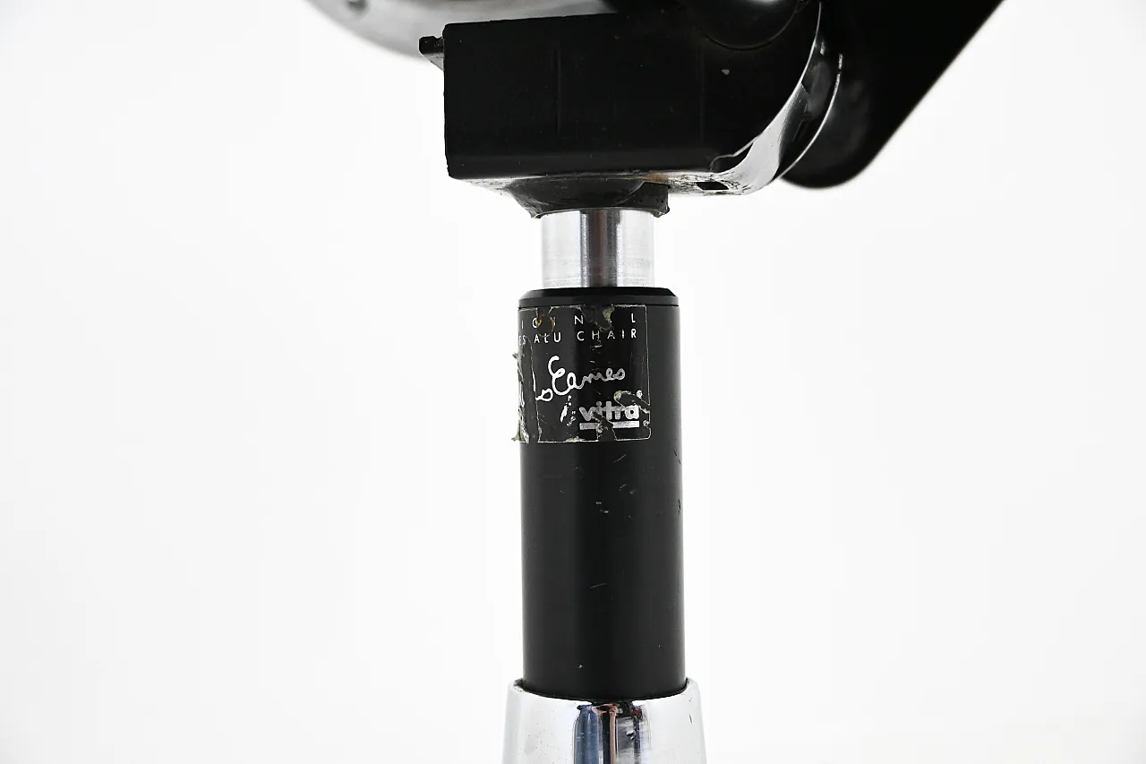 Black Leather Soft Pad Chair by Charles & Ray Eames for Vitra, 1970s 8