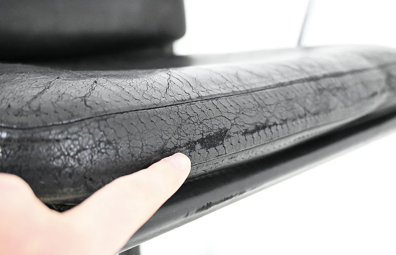 Black Leather Soft Pad Chair by Charles & Ray Eames for Vitra, 1970s 9