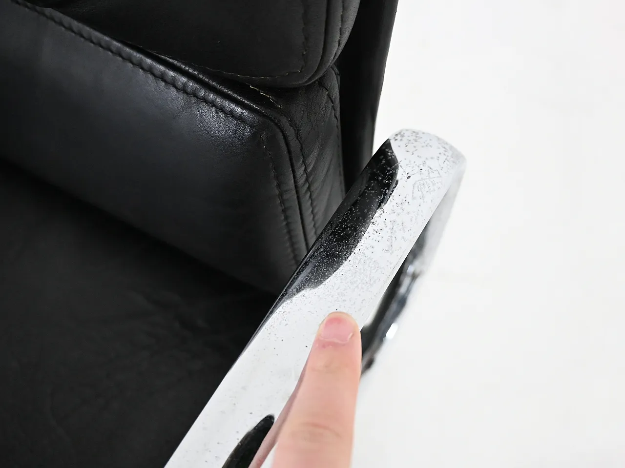 Black Leather Soft Pad Chair by Charles & Ray Eames for Vitra, 1970s 10