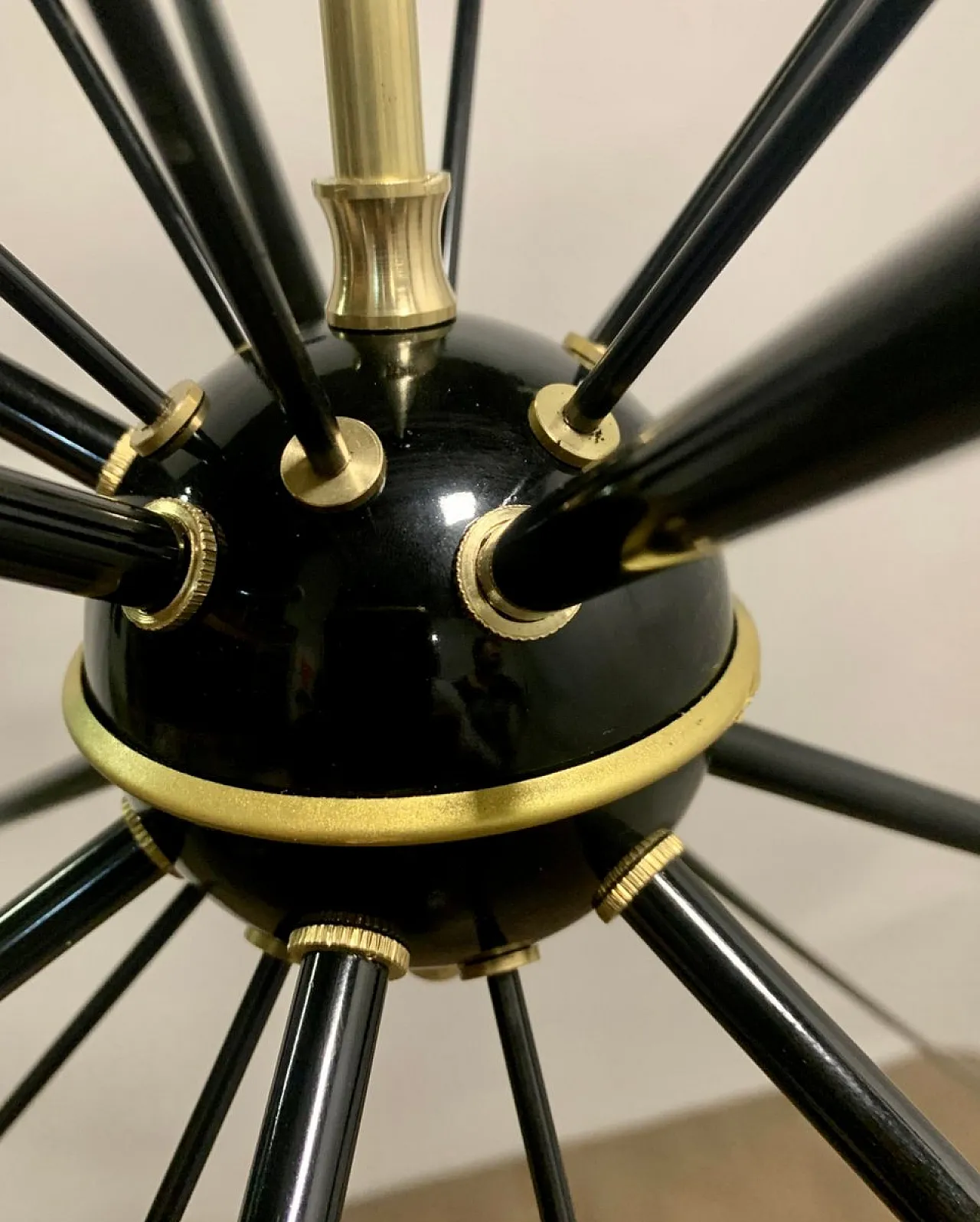 Black Sputnik Ceiling Lamp, 1949 2