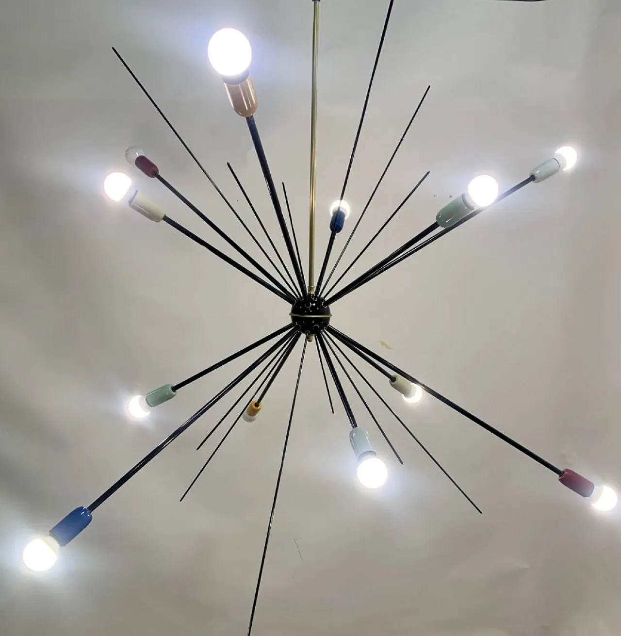 Black Sputnik Ceiling Lamp, 1949 3