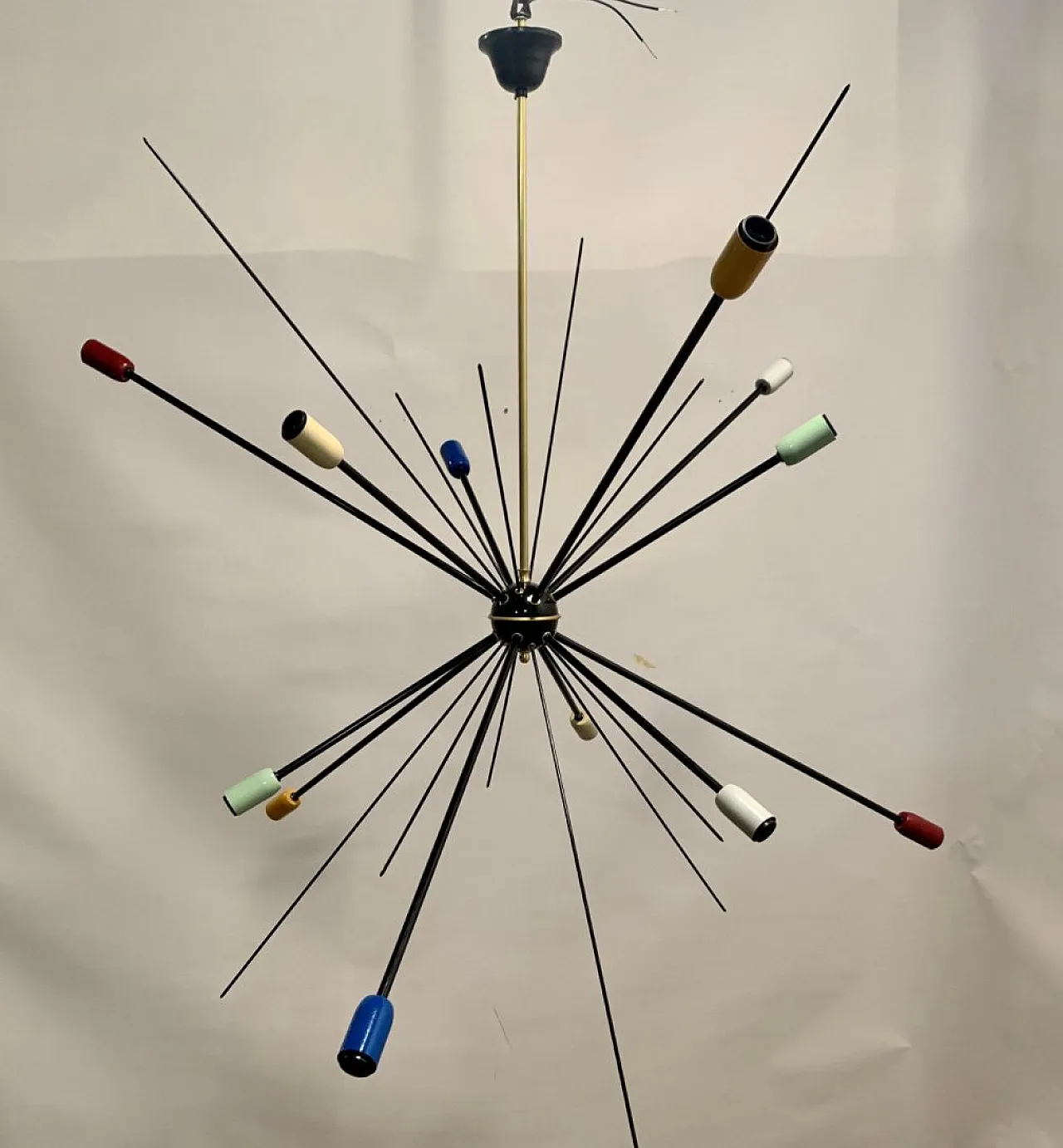 Black Sputnik Ceiling Lamp, 1949 6