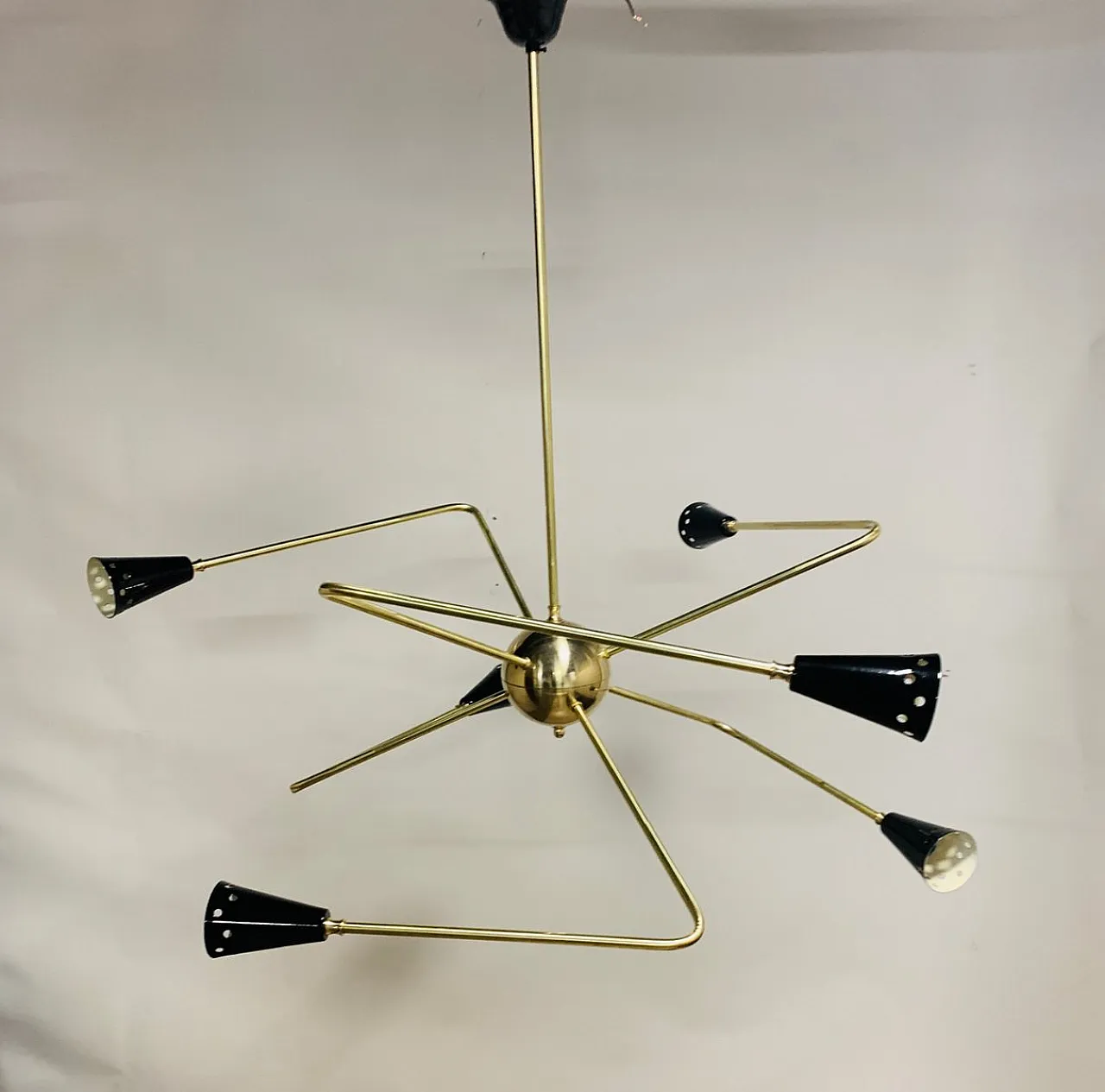 Sputnik Chandelier from Stilnovo, 1960s 1