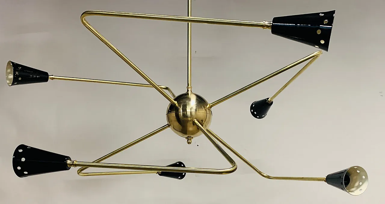Sputnik Chandelier from Stilnovo, 1960s 6