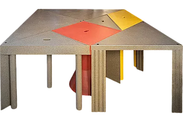7 Tavoli Tangram di Massimo Morozzi per Cassina, anni '80