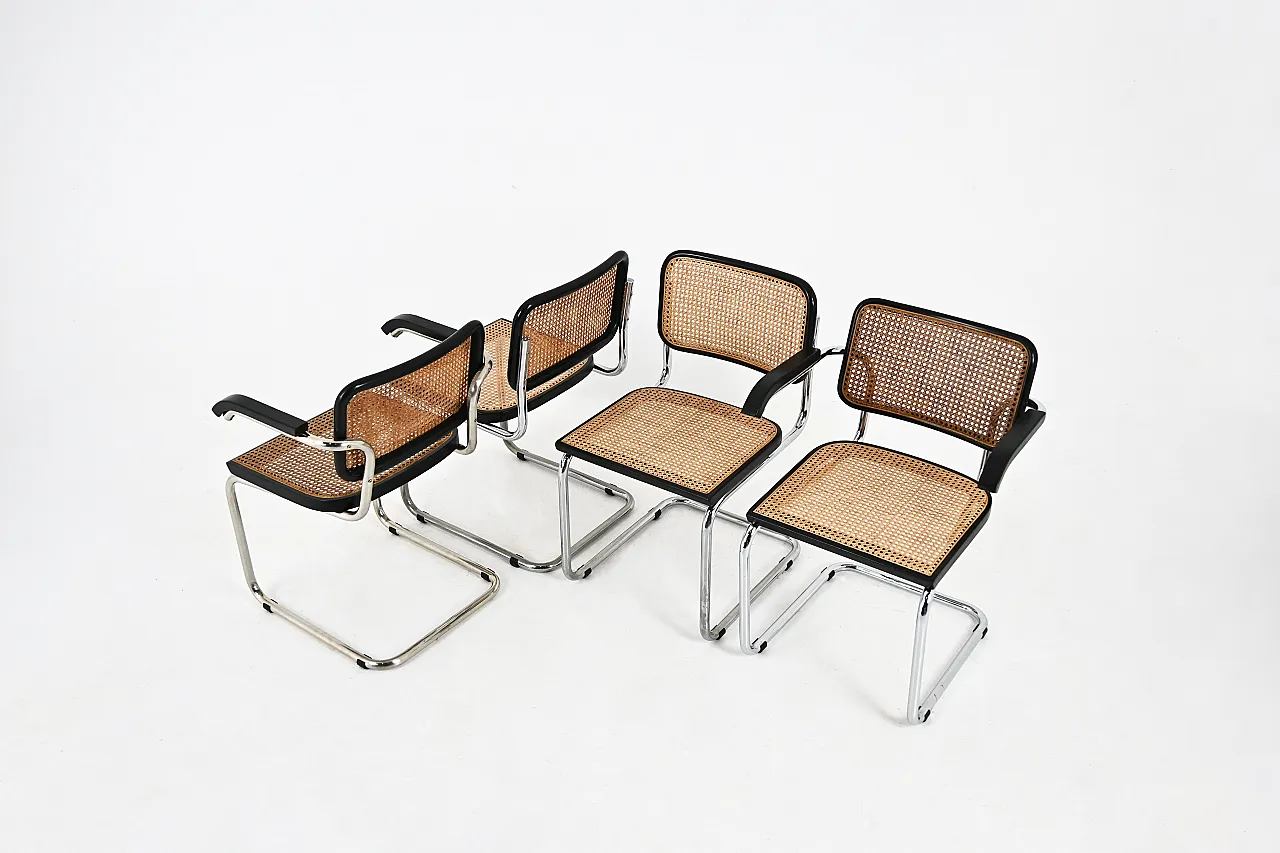 4 Sedie da pranzo in stile B32 di Marcel Breuer, anni '90 2