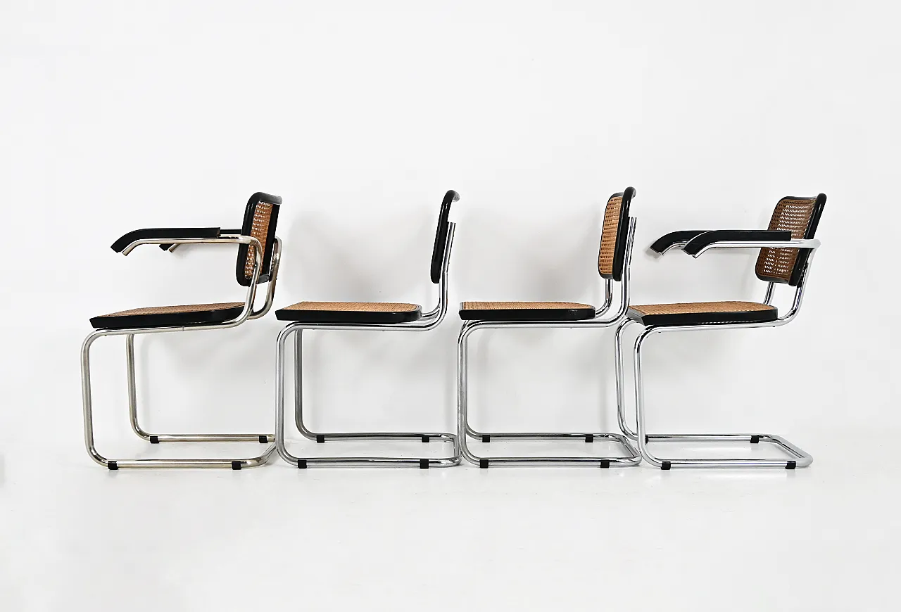 4 Sedie da pranzo in stile B32 di Marcel Breuer, anni '90 4