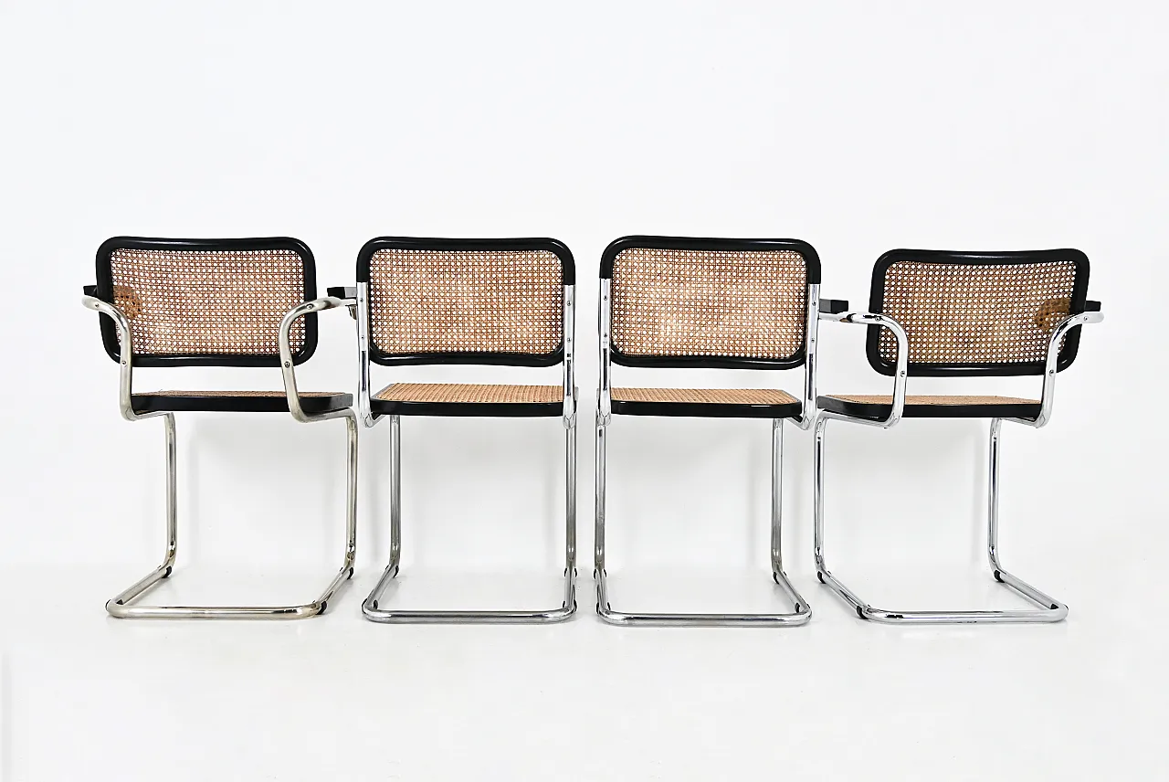 4 Sedie da pranzo in stile B32 di Marcel Breuer, anni '90 5