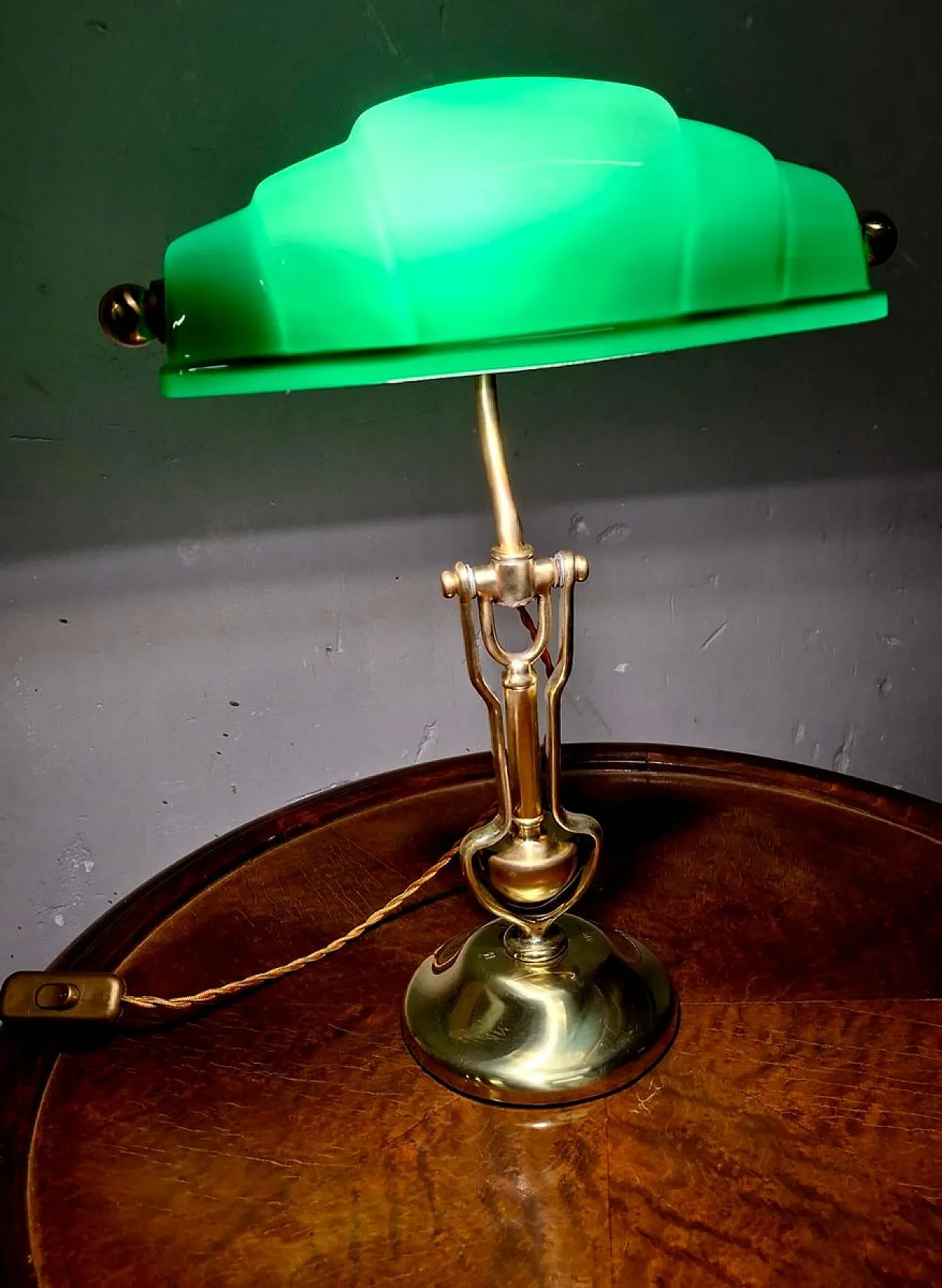 Churchill Lamp in Brass with Adjustable Naval Joint, 30s 1