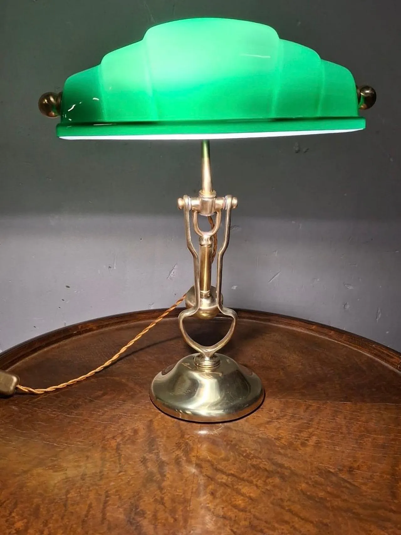 Churchill Lamp in Brass with Adjustable Naval Joint, 30s 3