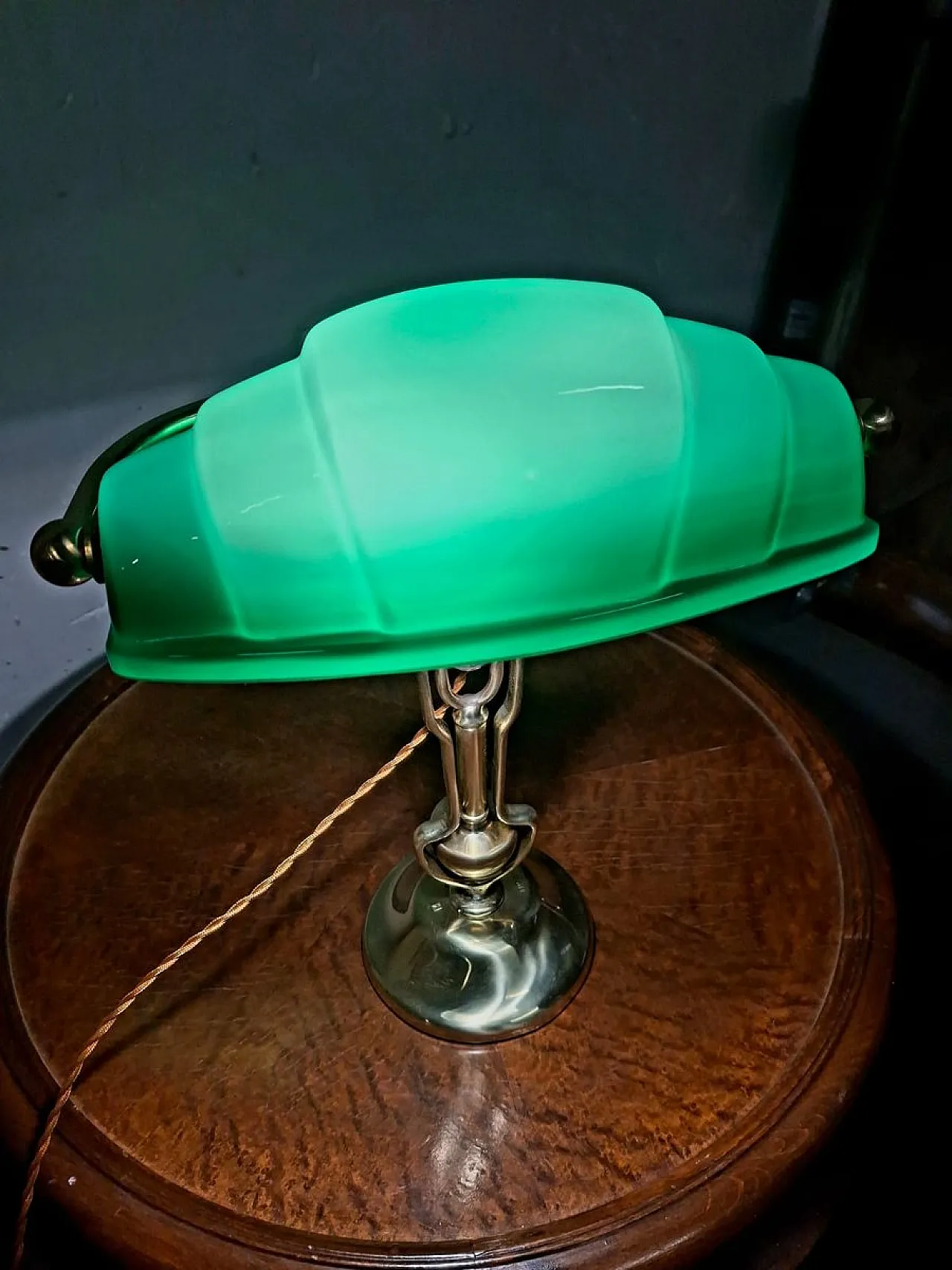 Churchill Lamp in Brass with Adjustable Naval Joint, 30s 4