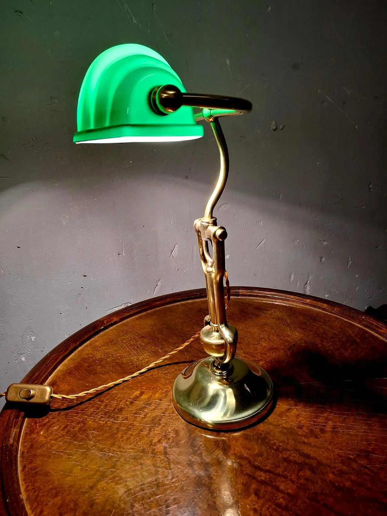 Churchill Lamp in Brass with Adjustable Naval Joint, 30s 6