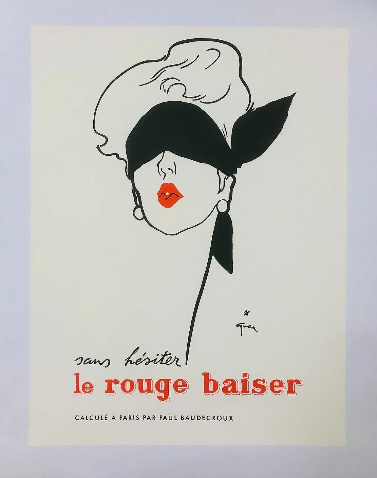 René Gruau, - LE ROUGE BAISER - poster, 1970 1