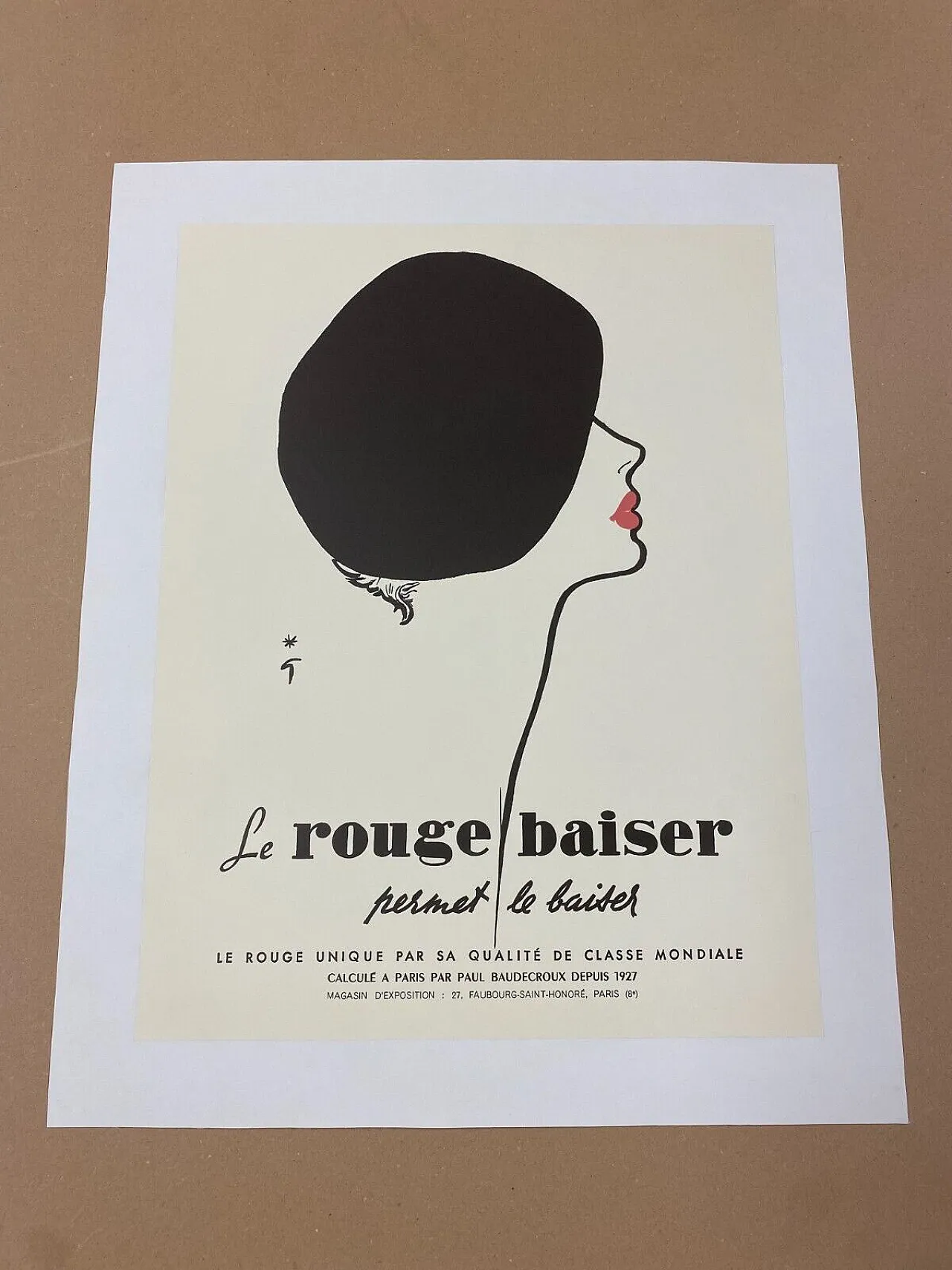 René Gruau- LE ROUGE KISSER allows him to kiss - poster, 1970s 2