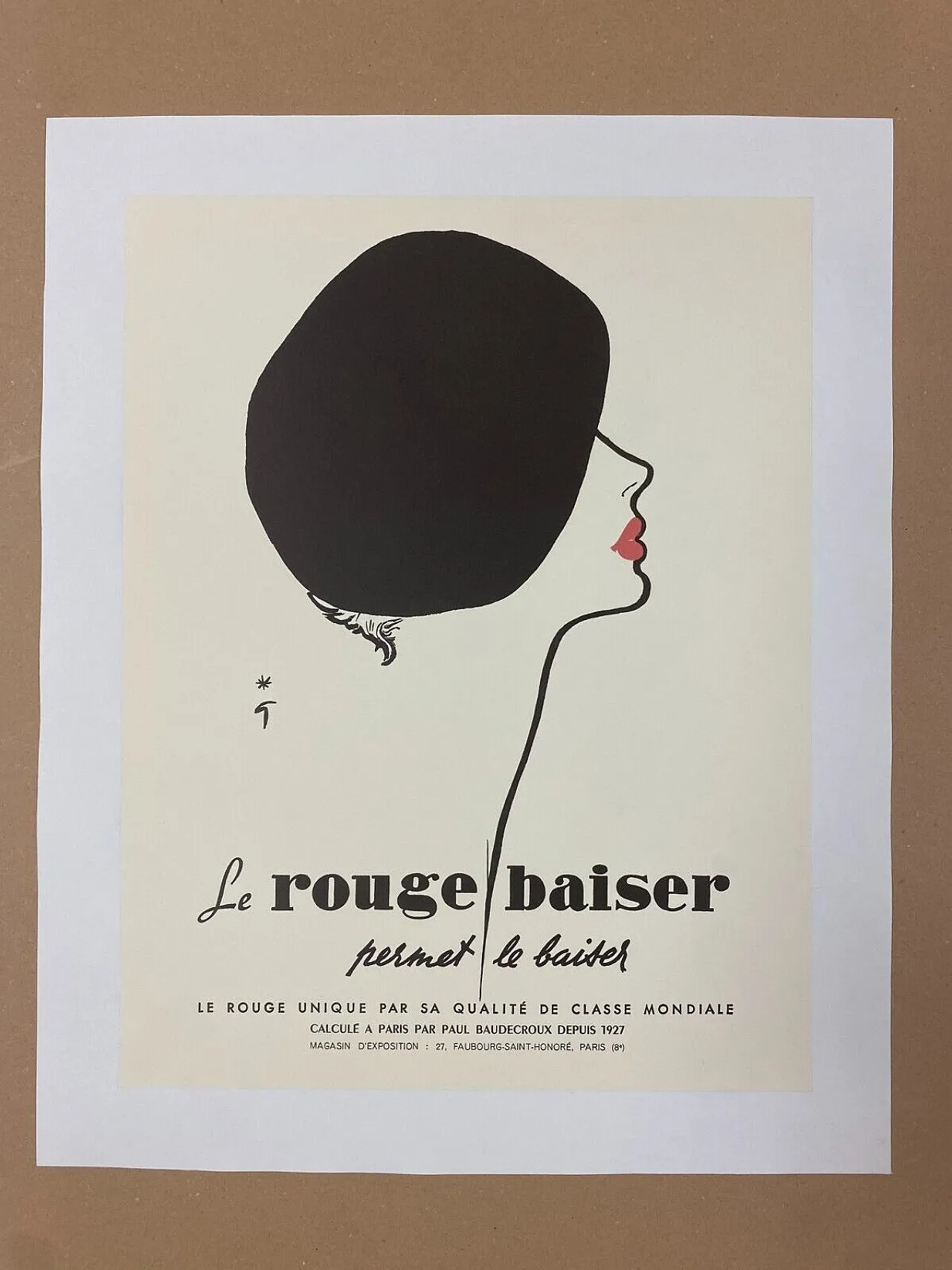 René Gruau- LE ROUGE KISSER allows him to kiss - poster, 1970s 3