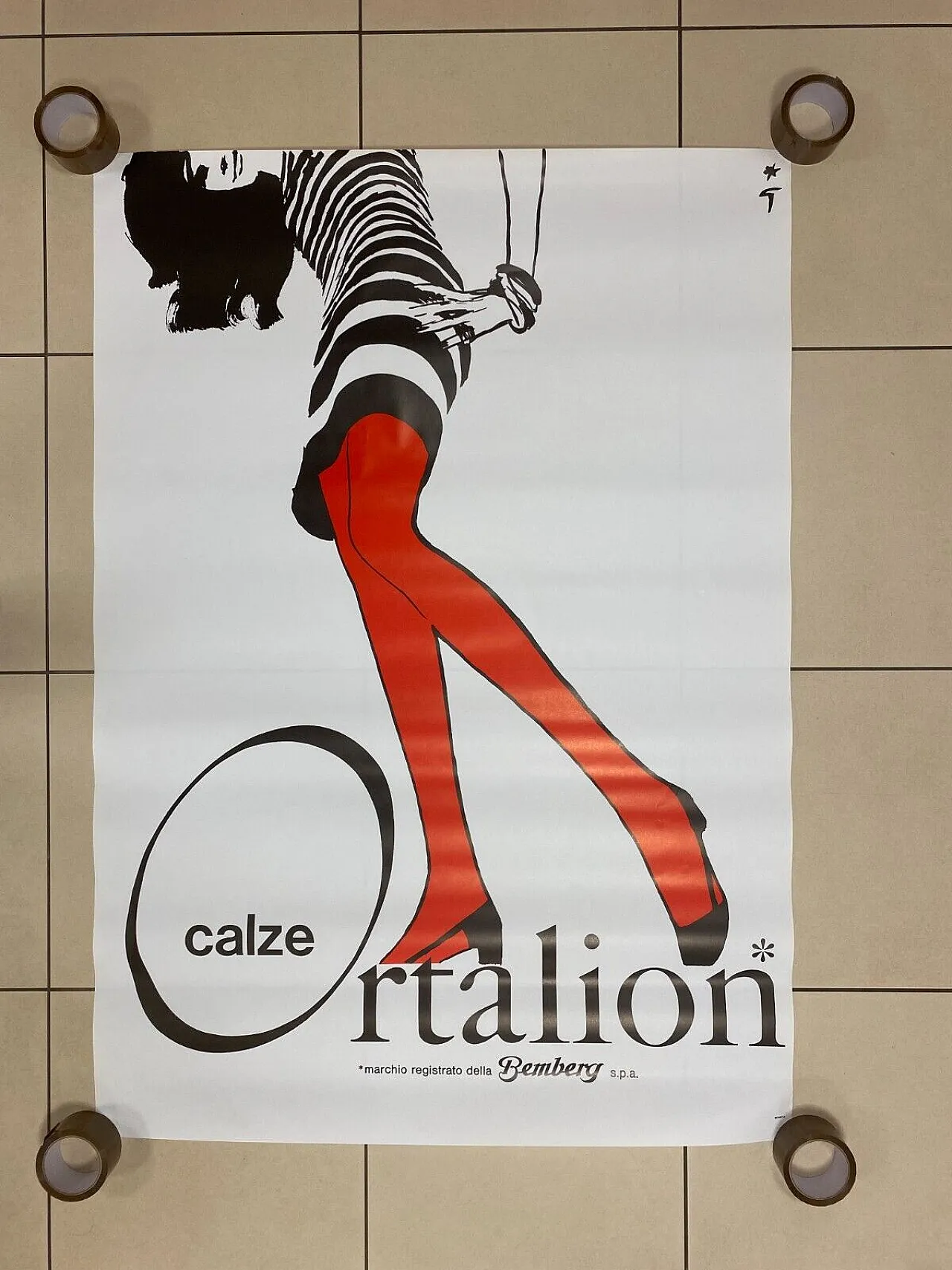 René Gruau, CALZE ORTALION, poster, 1970s 2