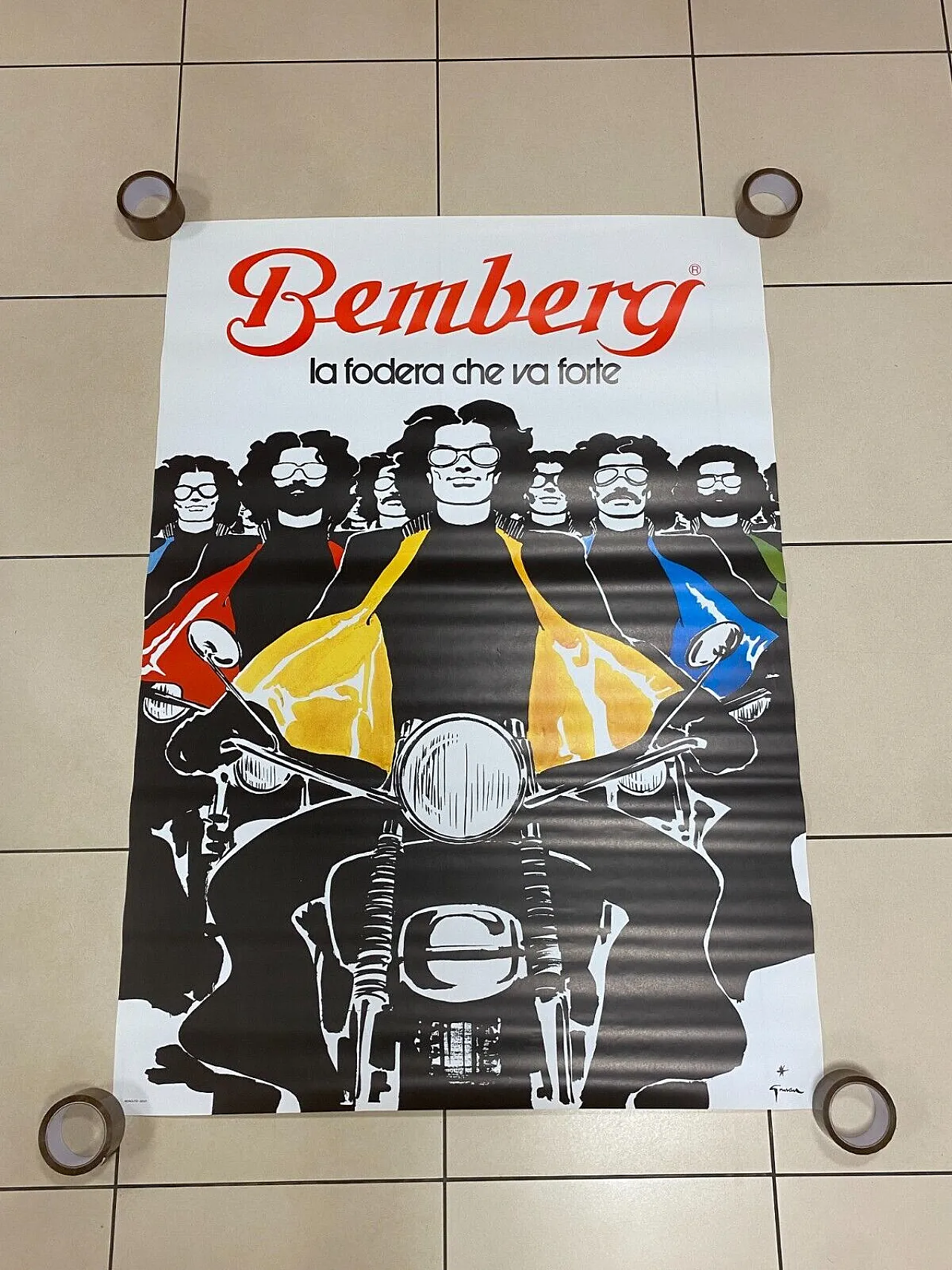 René Gruau, BEMBERG TESSUTI, poster, 1980s 2