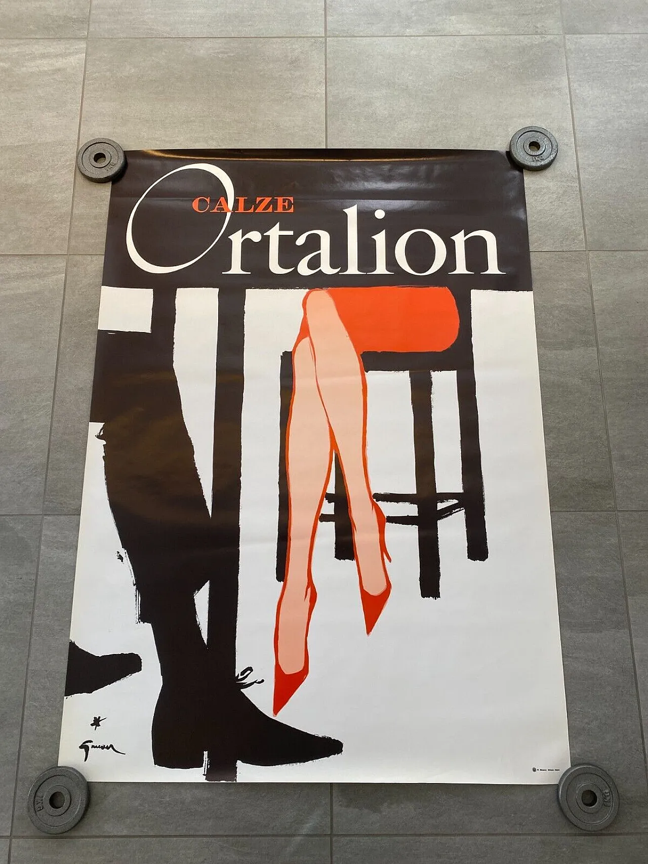René Gruau, CALZE ORTALION, poster, 1970s 2