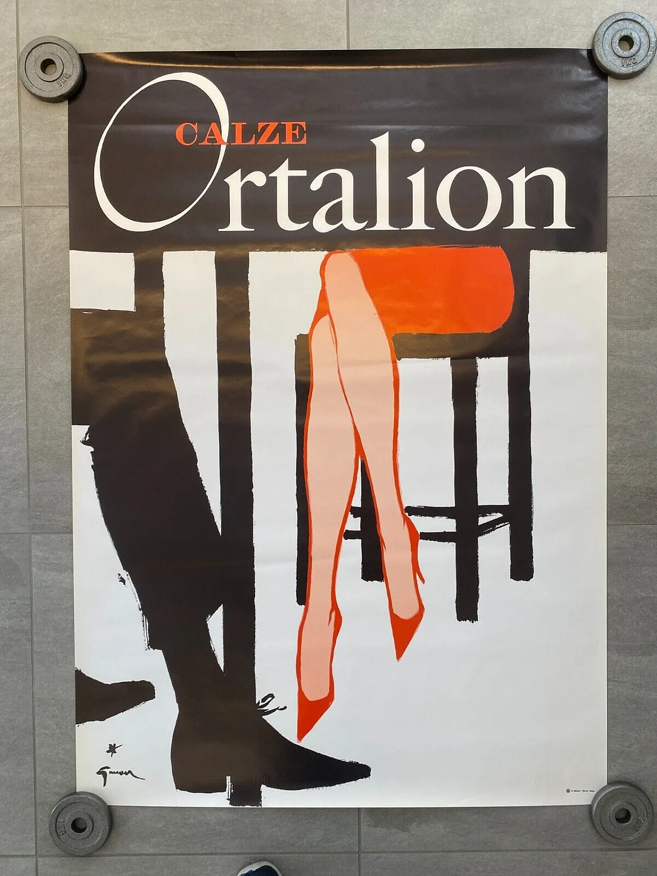 René Gruau, CALZE ORTALION, poster, 1970s 3