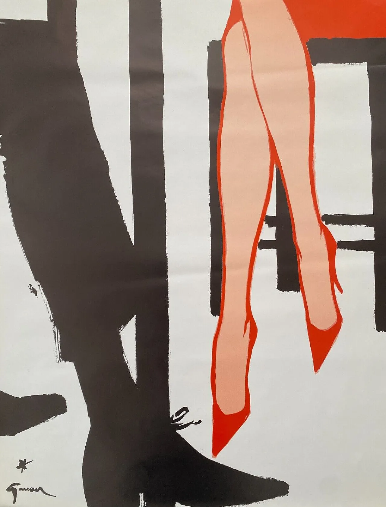 René Gruau, CALZE ORTALION, poster, 1970s 13