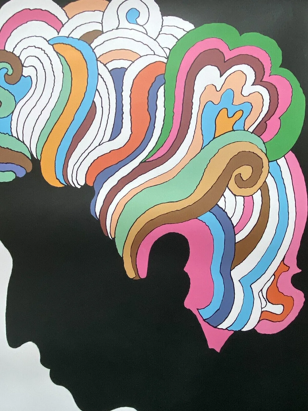 Milton Glaser,  BOB DYLAN Psychedelic, poster, 1980s 7