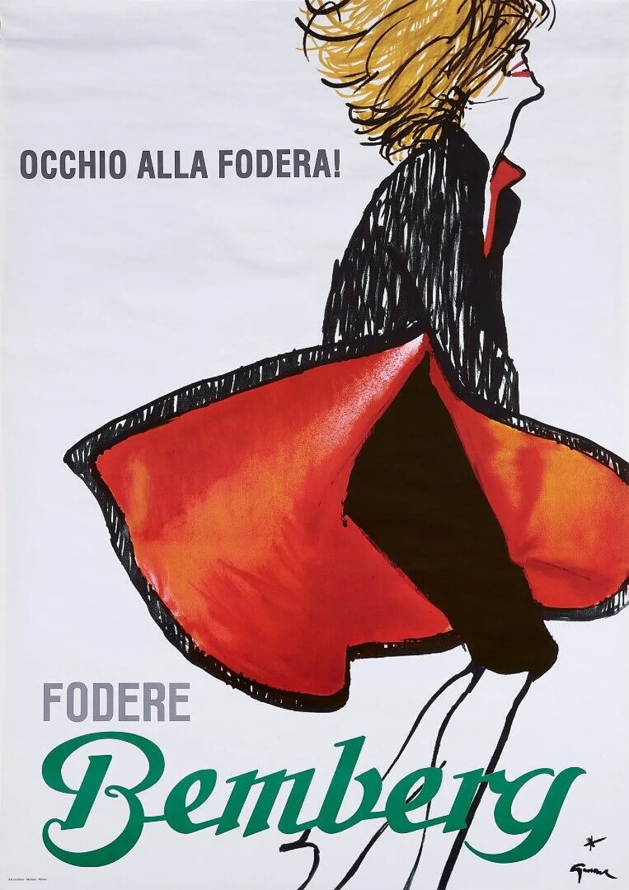 René Gruau - FODERE BEMBERG - poster, 1970s 15