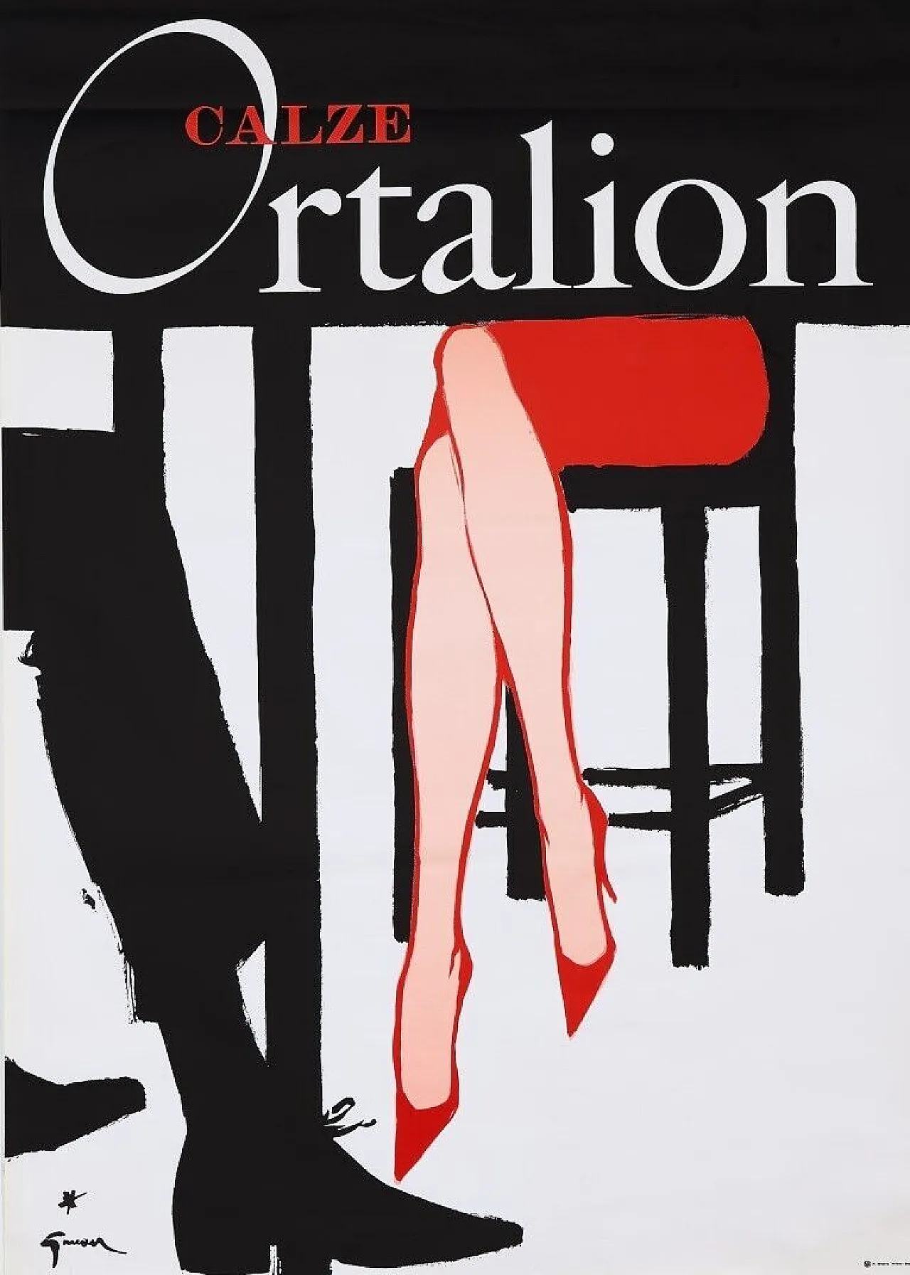 René Gruau, CALZE ORTALION, poster, 1970s 18