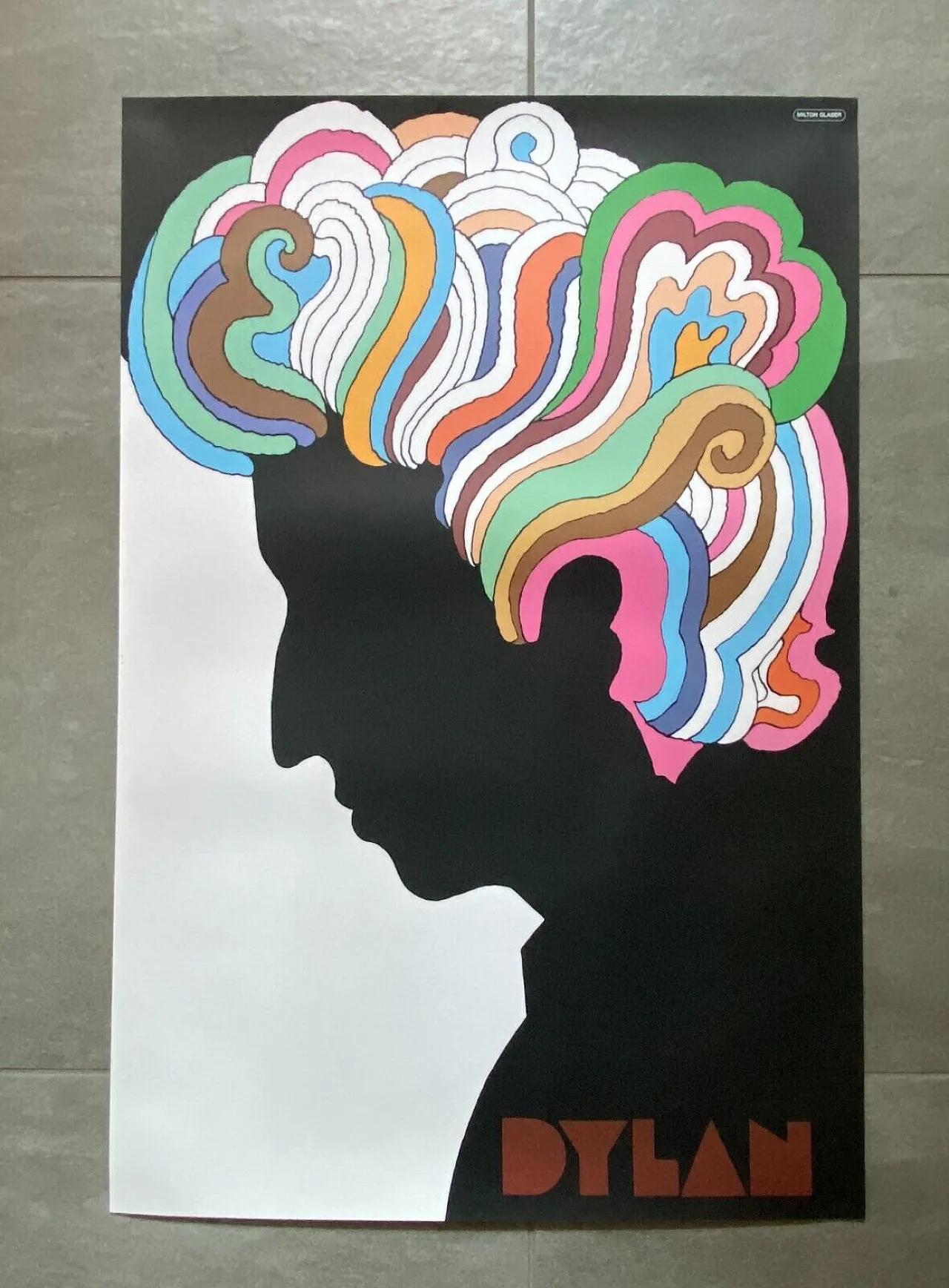 Milton Glaser,  BOB DYLAN Psychedelic, poster, 1980s 16