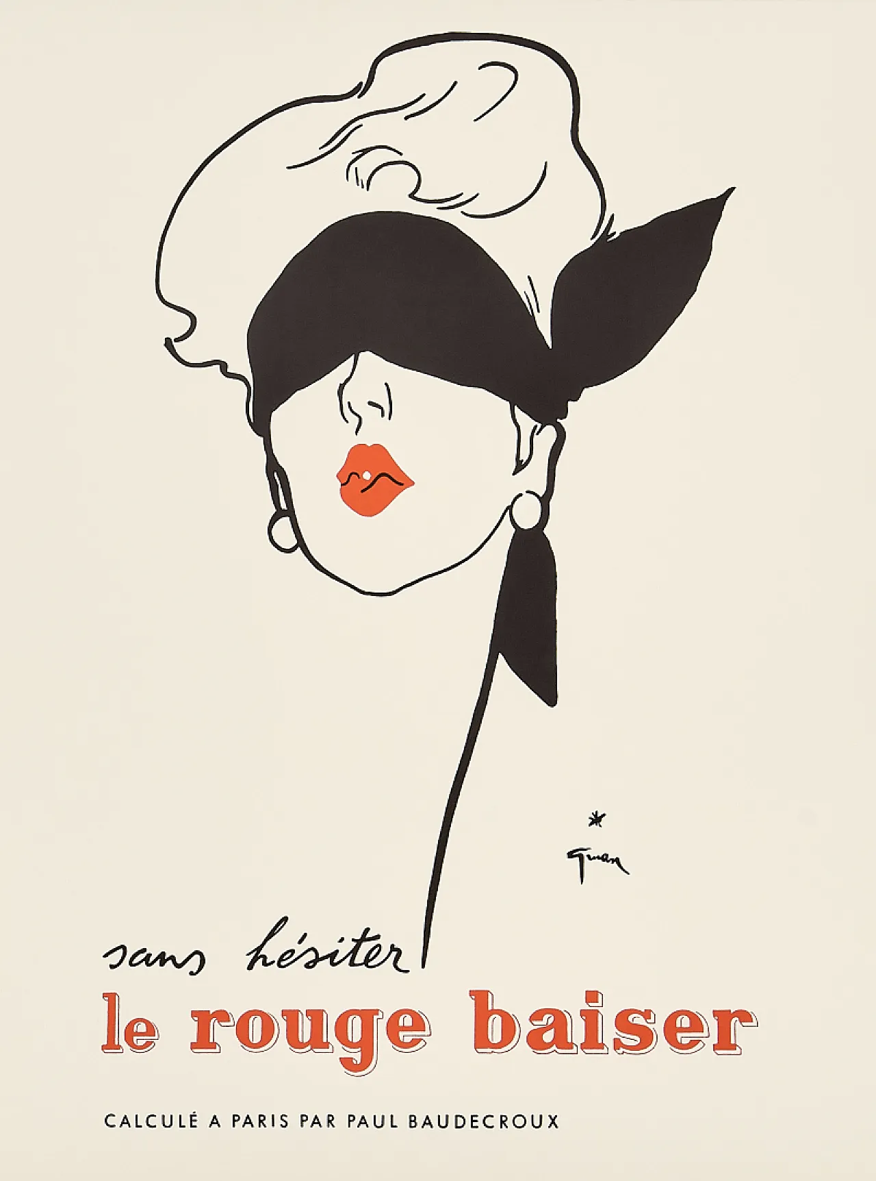 René Gruau, - LE ROUGE BAISER - poster, 1970 13