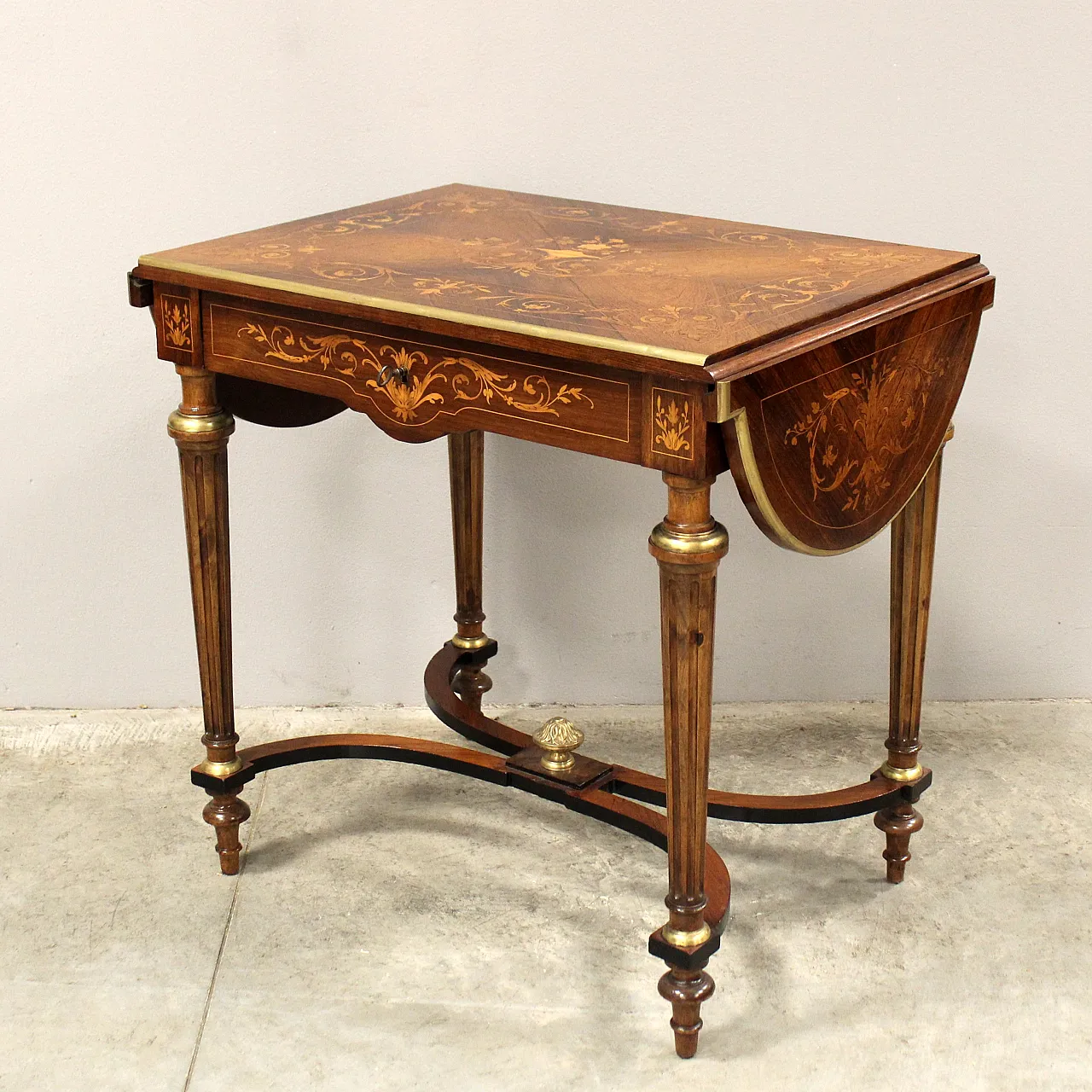Inlaid table Napoleon III, 19th century 1