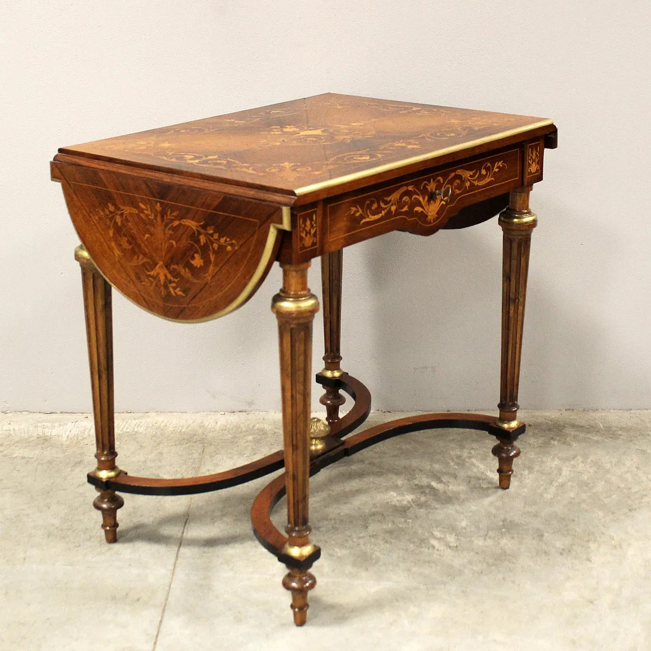 Inlaid table Napoleon III, 19th century 3