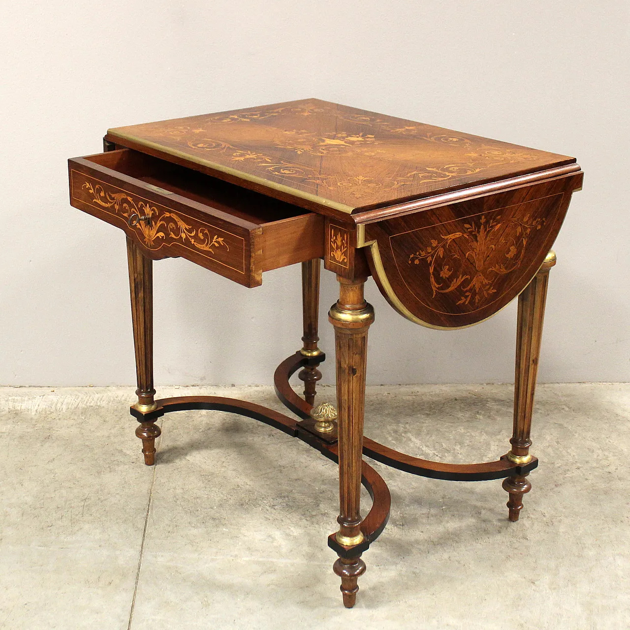Inlaid table Napoleon III, 19th century 4