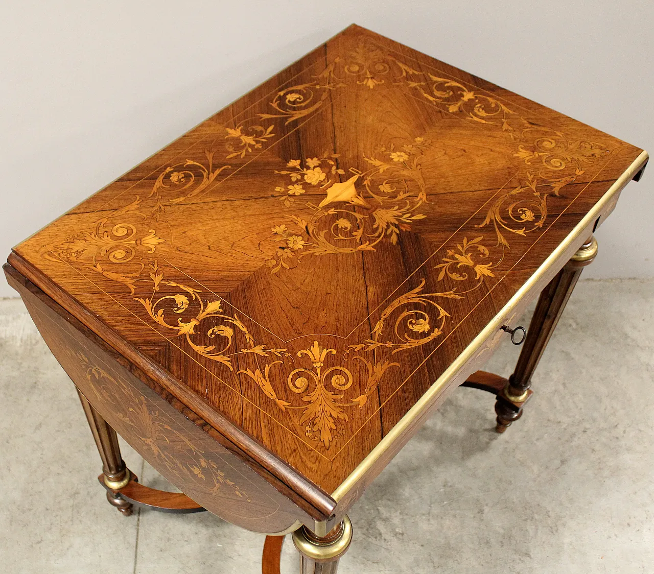 Inlaid table Napoleon III, 19th century 7