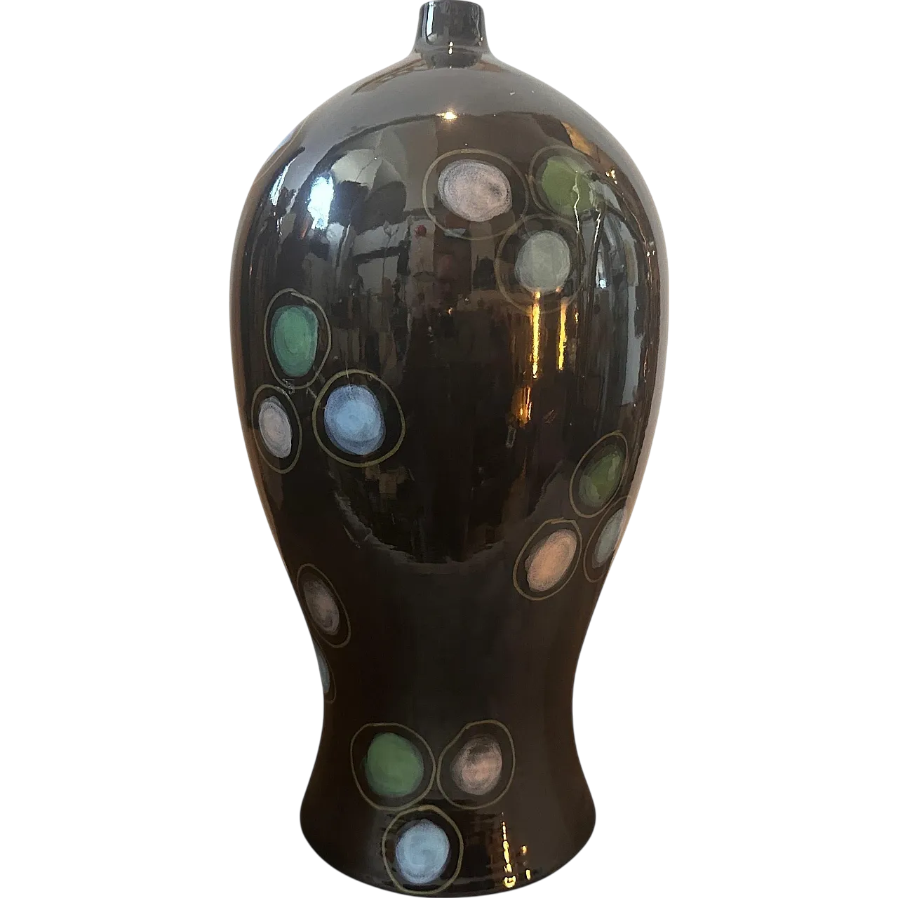 Hand-painted ceramic vase by Gio Ponti, 1960s 12