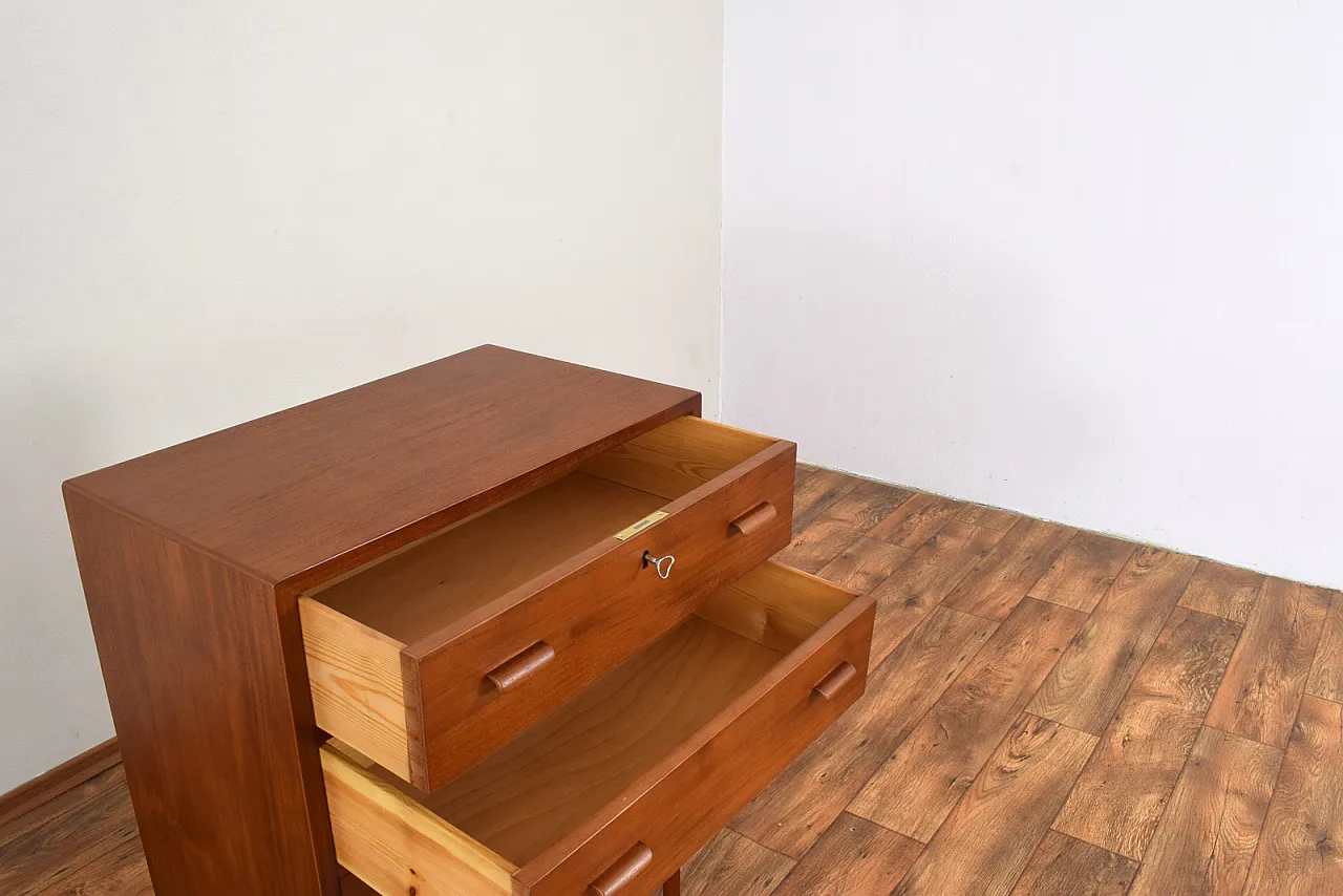 Mid-Century Danish Teak Chest of Drawers, 1960s. 14