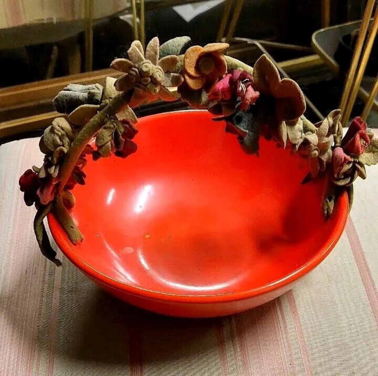 Lenci ceramic bowl vase, 20th century 3