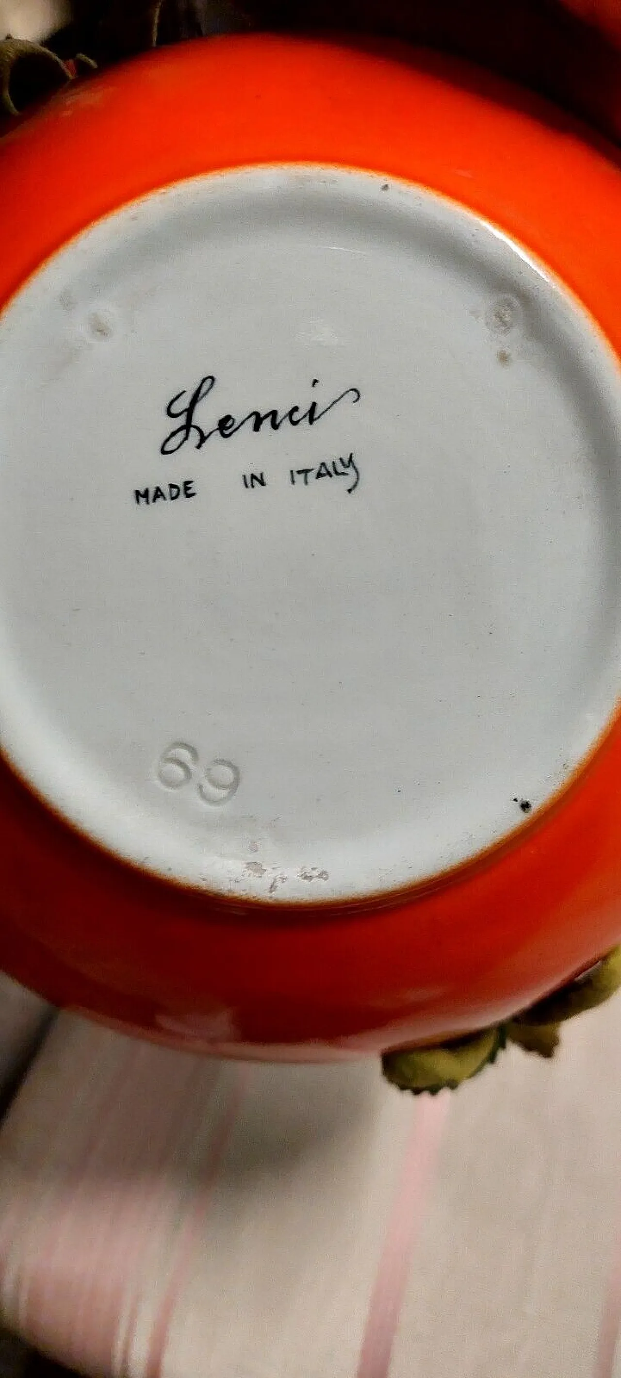 Lenci ceramic bowl vase, 20th century 8