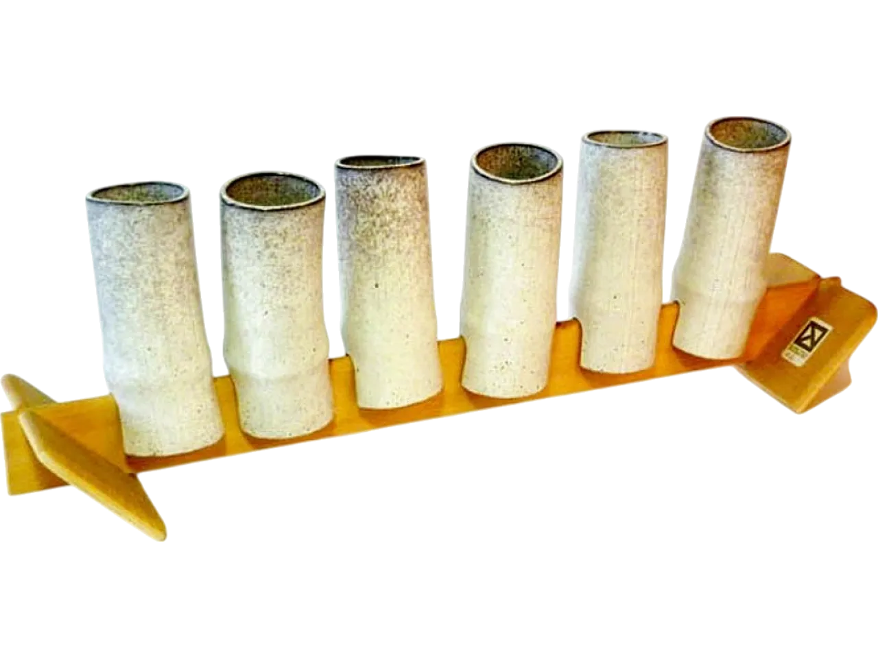 6 Tazze in ceramica di Alessio Tasca, anni '70 11