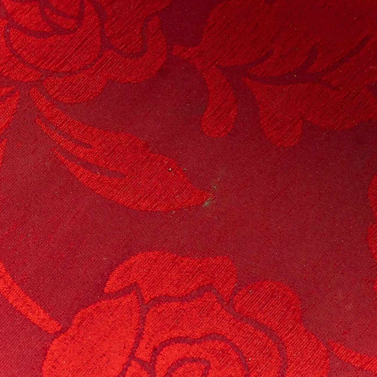 3 -seater sofa in red fabric, 60s 10