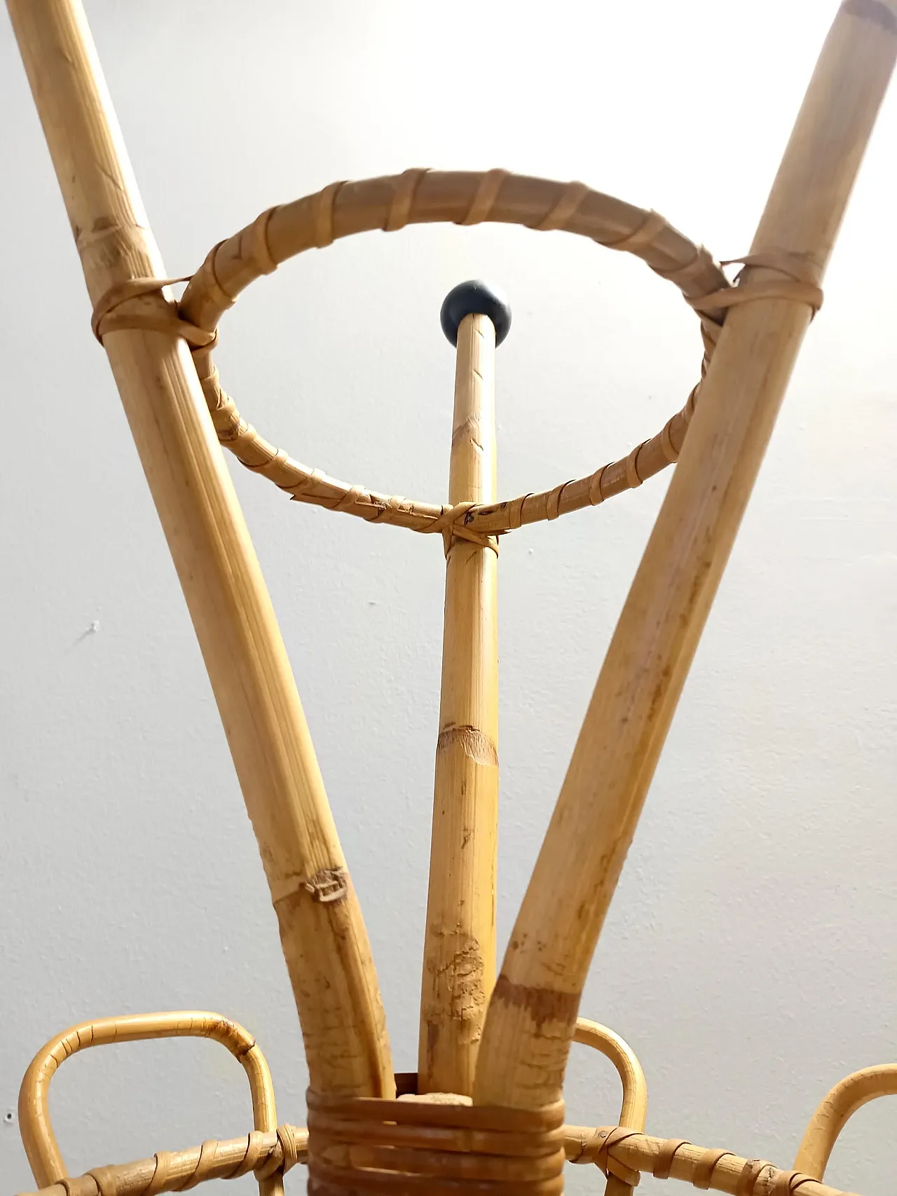 Wicker and Bamboo Coat Rack by Fratelli Castano, Italy 8