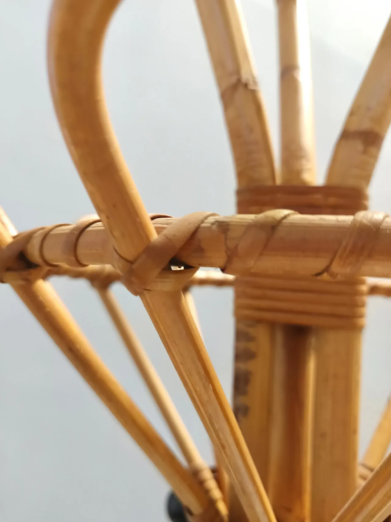 Wicker and Bamboo Coat Rack by Fratelli Castano, Italy 10