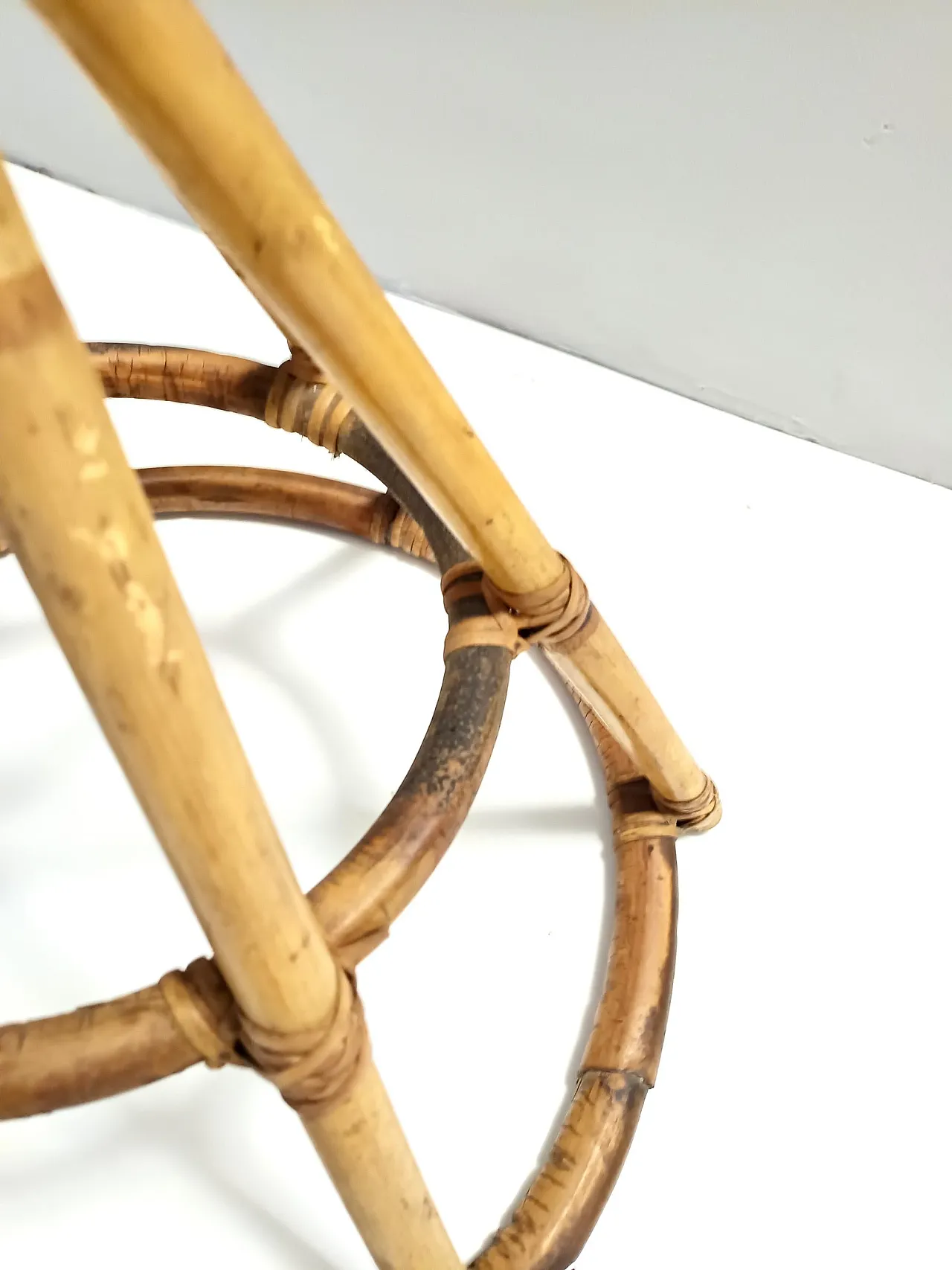 Wicker and Bamboo Coat Rack by Fratelli Castano, Italy 13