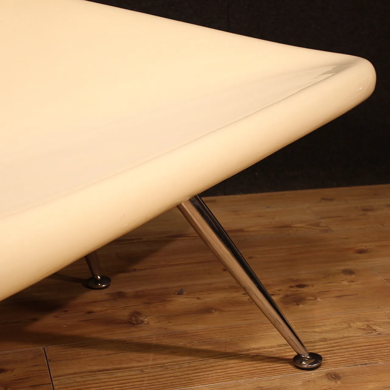 Fiberglass Space age sofa with chromed feet, 1970s 8