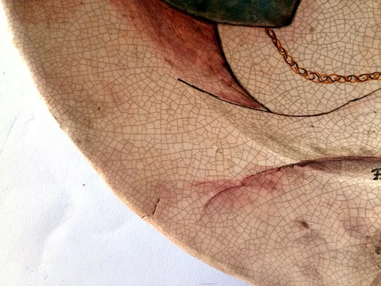 Piatto in ceramica di Domenico Purificato per Rossicone, anni '80 4