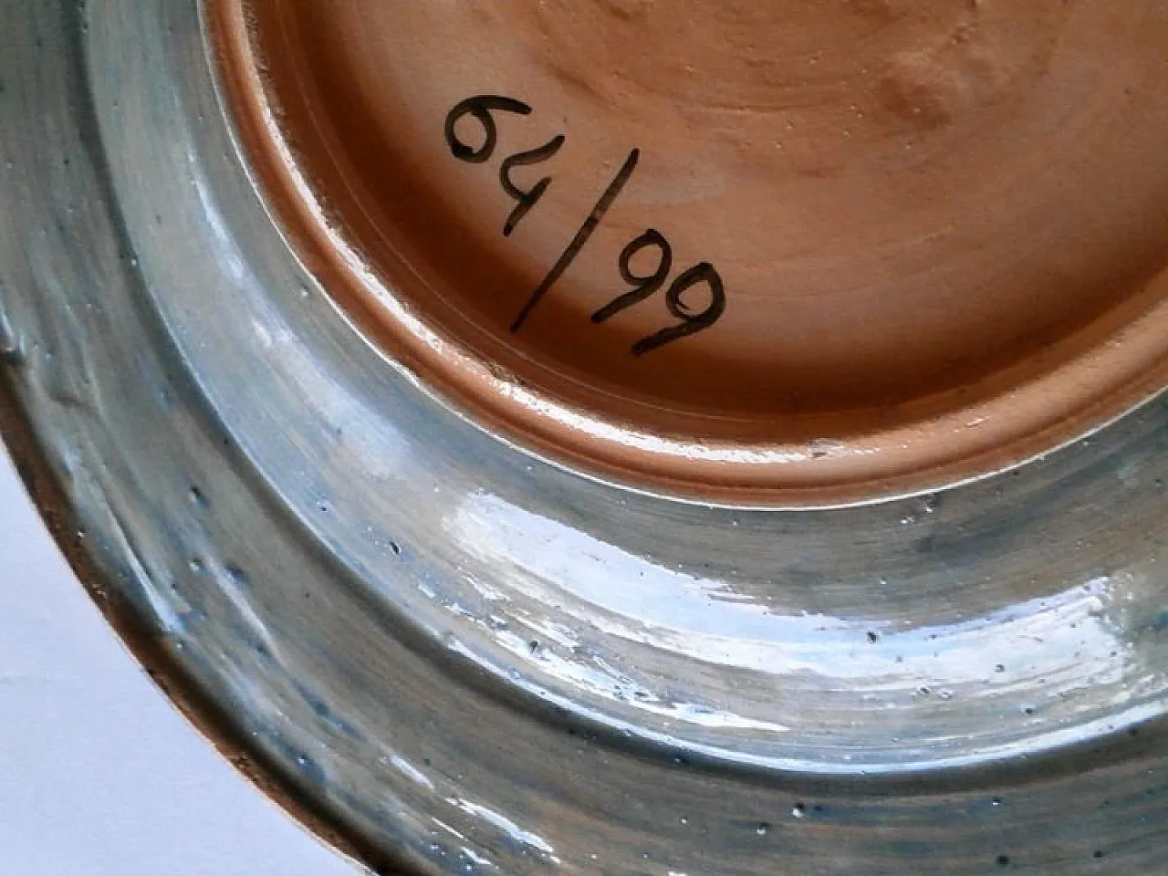 Piatto in ceramica di Domenico Purificato per Rossicone, anni '80 7