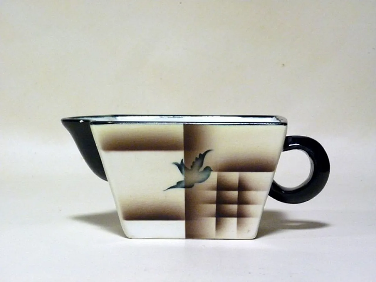 Ceramica aerografata di Angelo Simonetto per Galvani, anni '20 2