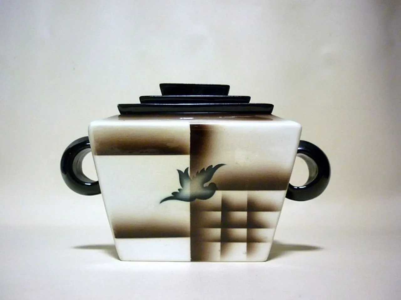 Ceramica aerografata di Angelo Simonetto per Galvani, anni '20 4