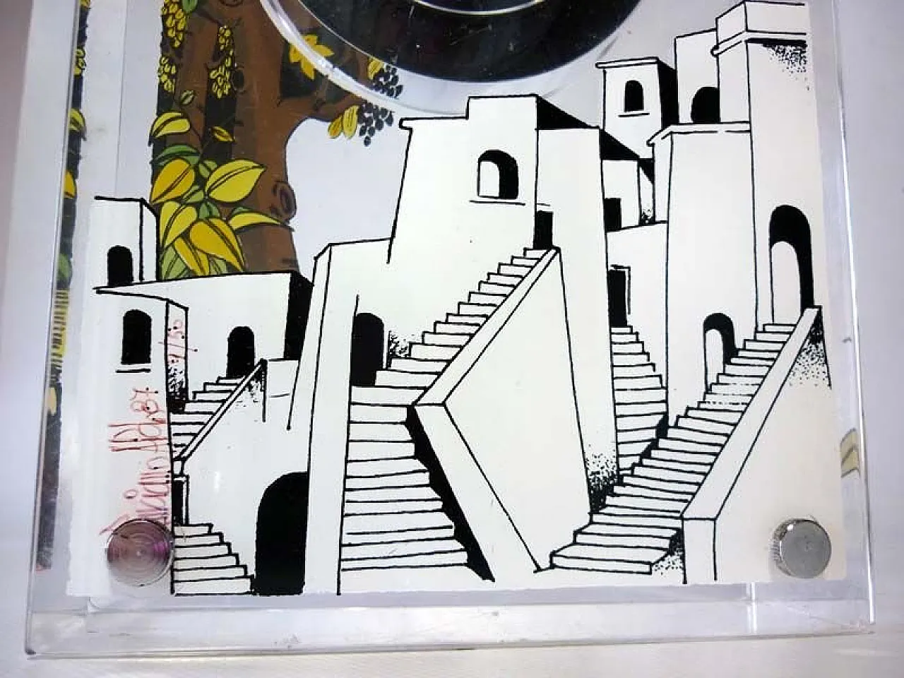 Acrylic glass clock by Aldo Lanciano, 1980s 4