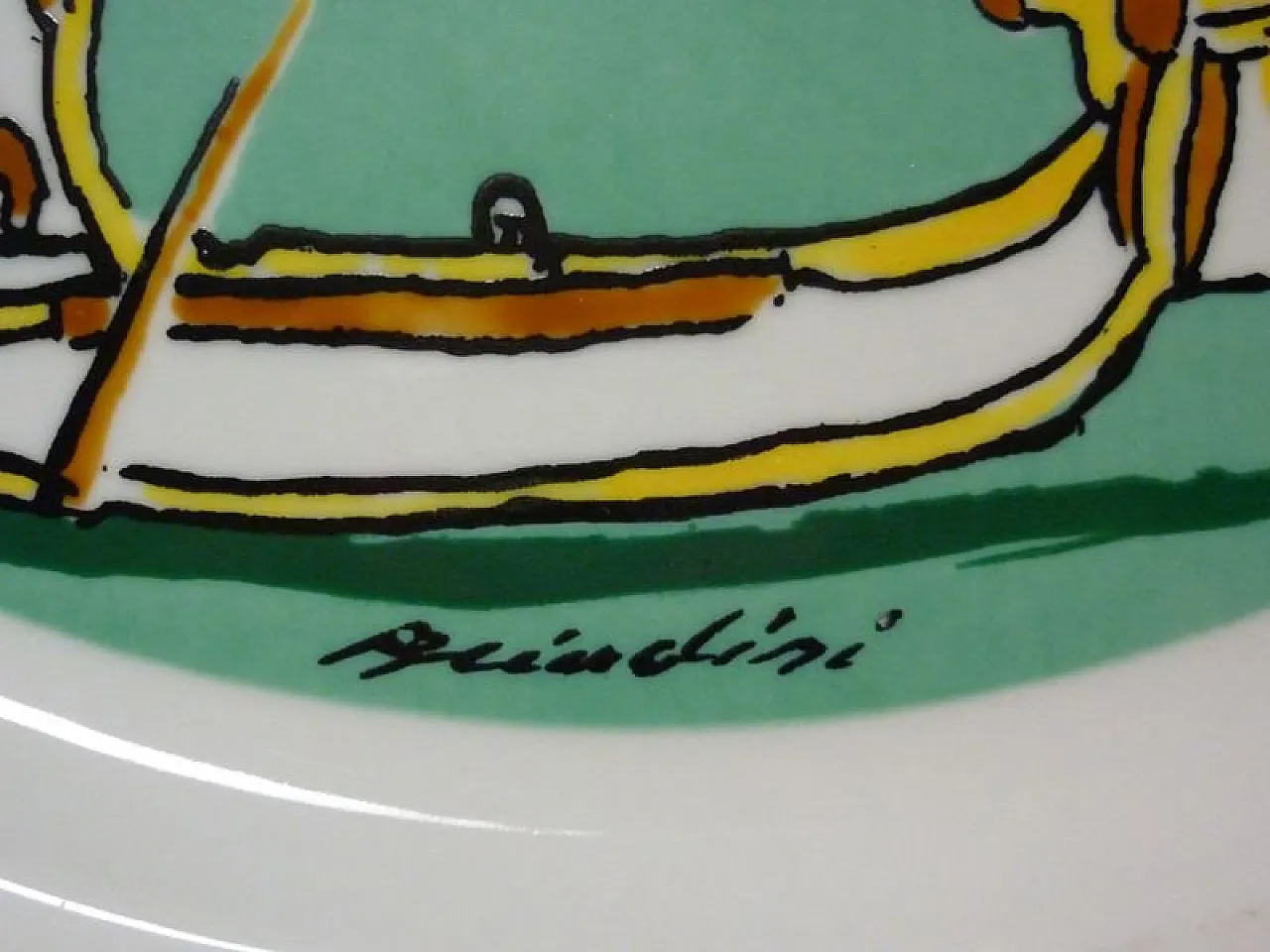 Piatto di Remo Brindisi per Centro D'Arte Mercurio, anni '70 3