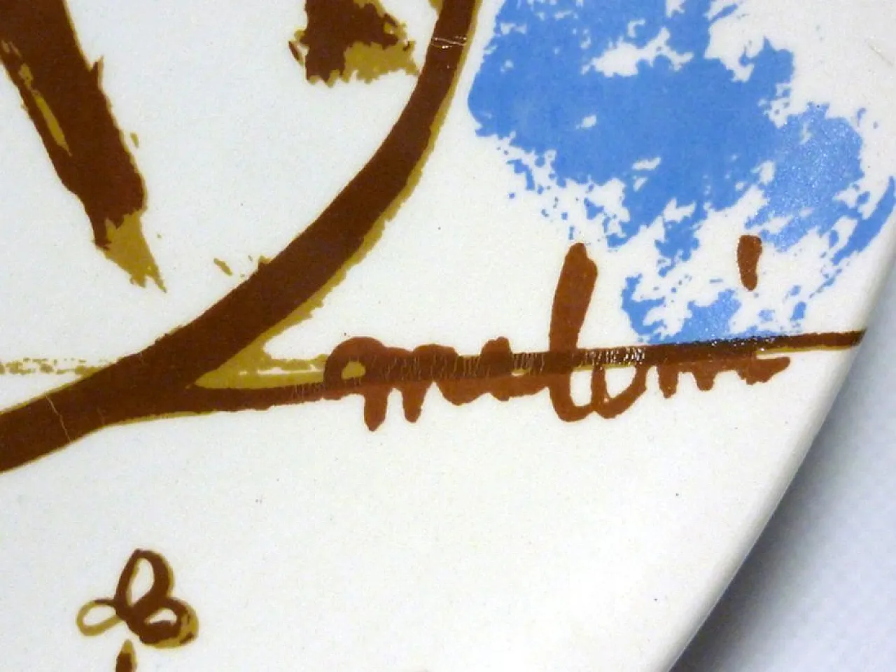 Piatto in ceramica di Gino Meloni per Centro D'Arte Mercurio, anni '70 3